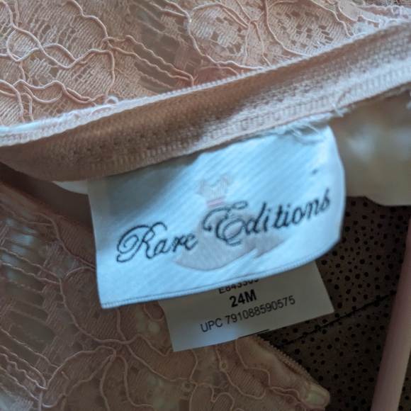 Rare Editions Cap Sleeve Pink Lace Dress Size 24 mos - Picture 9 of 10